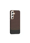 Galaxy S24 FE Kılıf M-safe Şarj Özellikli Karbon Fiber Görünümlü Zore Gros Kapak