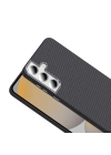 Galaxy S24 FE Kılıf M-safe Şarj Özellikli Karbon Fiber Görünümlü Zore Gros Kapak