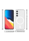 Galaxy S24 FE Kılıf M-safe Şarj Özellikli Parlayan Simli Saydam Renkli Zore Allstar Kapak