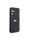 Galaxy S24 Kılıf Lacoste Orjinal Lisanslı M-safe Şarj Özellikli Çift Katmanlı Timsah Logolu Blend Monogram Kapak