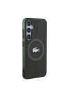 Galaxy S24 Kılıf Lacoste Orjinal Lisanslı M-safe Şarj Özellikli Çift Katmanlı Timsah Logolu Blend Monogram Kapak