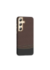 Galaxy S24 Kılıf M-safe Şarj Özellikli Karbon Fiber Görünümlü Zore Gros Kapak