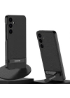 Galaxy S24 Kılıf Zore Kamera Korumalı Leather Dikey Standlı Ays Kapak