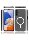 Galaxy S24 Plus Kılıf M-safe Şarj Özellikli Şeffaf Sert PC Zore Embos Kapak
