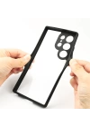 Galaxy S24 Ultra Kılıf Kamera Korumalı Şeffaf Arka Yüzey Zore New Roll Kapak