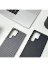 Galaxy S24 Ultra Kılıf M-safe Şarj Özellikli Karbon Fiber Görünümlü Zore Troy Kapak