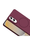 Galaxy S25 Edge Kılıf M-safe Şarj Özellikli Zore Ruby Sert Kapak