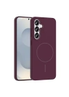 Galaxy S25 Kılıf M-safe Şarj Özellikli Zore Ruby Sert Kapak