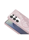 Galaxy S25 Ultra Kılıf M-safe Şarj Özellikli Parlayan Simli Zore Okso Kapak