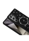 Galaxy S25 Ultra Kılıf Pırlanta Tasarımlı M-safe Şarj Özellikli Zore Mozaik Silikon Kapak