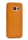 Galaxy S7 Edge Kılıf Zore 1-1 Deri Soft Kapak
