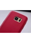 Galaxy S7 Edge Kılıf Zore 1-1 Deri Soft Kapak