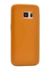 Galaxy S7 Edge Kılıf Zore 1-1 Deri Soft Kapak