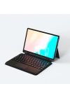 Galaxy Tab S10 FE Plus Zore Border Keyboard Bluetooh Bağlantılı Standlı Klavyeli Tablet Kılıfı