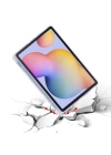 Galaxy Tab S6 Lite P610 Kılıf Zore Tri Folding Kalem Bölmeli Standlı Kılıf
