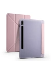 Galaxy Tab S7 T870 Kılıf Zore Tri Folding Kalem Bölmeli Standlı Kılıf