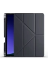Galaxy Tab S9 Kılıf Zore Tri Folding Kalem Bölmeli Standlı Kılıf