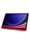 Galaxy Tab S9 Plus Kılıf Zore Tri Folding Kalem Bölmeli Standlı Kılıf