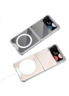 Galaxy Z Flip 4 Kılıf Wireless Şarj Özellikli Airbagli Zore Kıpta Anti Shock M-safe Kapak