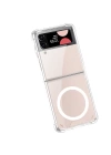 Galaxy Z Flip 4 Kılıf Wireless Şarj Özellikli Airbagli Zore Kıpta Anti Shock M-safe Kapak
