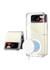 Galaxy Z Flip 4 Kılıf Wireless Şarj Özellikli Airbagli Zore Kıpta Anti Shock M-safe Kapak