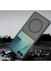 Galaxy Z Flip 7 Kılıf M-Safe Şarj Özellikli Kamera Korumalı Zore Lunex Kapak