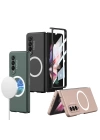 Galaxy Z Fold 3 Kılıf Wireless Şarj Özellikli Zore Kıpta M-safe Kapak