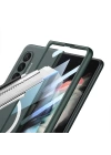 Galaxy Z Fold 3 Kılıf Wireless Şarj Özellikli Zore Kıpta M-safe Kapak