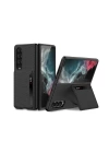 Galaxy Z Fold 4 Kılıf Karbonfiber Arka Yüzey Zore Kartlıklı Kıpta Silikon Kapak