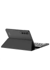 Galaxy Z Fold 4 Kılıf Standlı Bluetooth Klavyeli Zore Kıpta Keyboard Set Kılıf