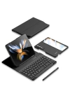 Galaxy Z Fold 4 Kılıf Standlı Bluetooth Klavyeli Zore Kıpta Keyboard Set Kılıf