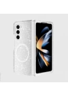 Galaxy Z Fold 6 Kılıf M-safe Şarj Özellikli Parlayan Simli Saydam Renkli Zore Allstar Kapak