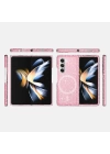 Galaxy Z Fold 6 Kılıf M-safe Şarj Özellikli Parlayan Simli Saydam Renkli Zore Allstar Kapak