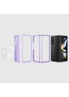 Galaxy Z Fold 6 Kılıf M-safe Şarj Özellikli Parlayan Simli Saydam Renkli Zore Allstar Kapak