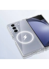 Galaxy Z Fold 6 Kılıf M-safe Şarj Özellikli Şeffaf Sert PC Zore Embos Kapak
