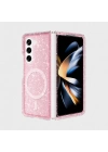 Galaxy Z Fold 6 Kılıf M-safe Şarj Özellikli Parlayan Simli Saydam Renkli Zore Allstar Kapak