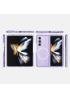 Galaxy Z Fold 6 Kılıf M-safe Şarj Özellikli Parlayan Simli Saydam Renkli Zore Allstar Kapak