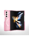 Galaxy Z Fold 6 Kılıf M-safe Şarj Özellikli Parlayan Simli Saydam Renkli Zore Allstar Kapak