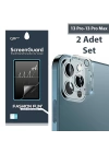 GOR İPhone 13 Pro 13 Pro Max 3D Tempered Cam Kamera Koruyucu 2Adet Set