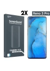 GOR Oppo Reno 3 Pro 3D Kavisli Full Ekran Koruyucu 2 Adet Set