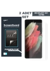 GOR SM Galaxy S21 Ultra 3D Kavisli Full Ekran Koruyucu 2 Adet Set