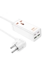 HOCO AC10A Barry 65W 2 Type-C + 2 USB+Priz Multifonksiyonel Şarj Aleti