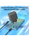 HOCO CS14A 20W Type-C + USB Hızlı Şarj Adaptörü Başlığı + Type-C Kablo