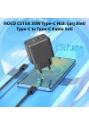 HOCO CS15A 30W Type-C Hızlı Şarj Aleti + Type-C to Type-C Kablo Seti