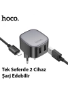 Hoco CS31A 2xUSB + Lightning Kablo Hızlı Şarj Adaptör Seti