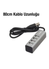 HOCO HB1 80cm Kablolu 4 Portlu USB Çoğaltıcı HUB Adaptör