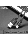 Hoco İPhone 12,11,XR,8-7  Kopmaz Halat Usb Şarj Kablosu