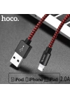 Hoco İPhone 12,11,XR,8-7  Kopmaz Halat Usb Şarj Kablosu