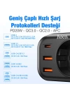 HOCO NS3 Multifonksiyonel Type-C + 2 USB + 240V Mega Hızlı Şarj Adaptörü Priz