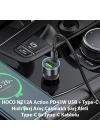 HOCO NZ12A Action PD43W USB + Type-C Araç Çakmaklık Hızlı Şarj Aleti + Type-C to Type-C Kablo